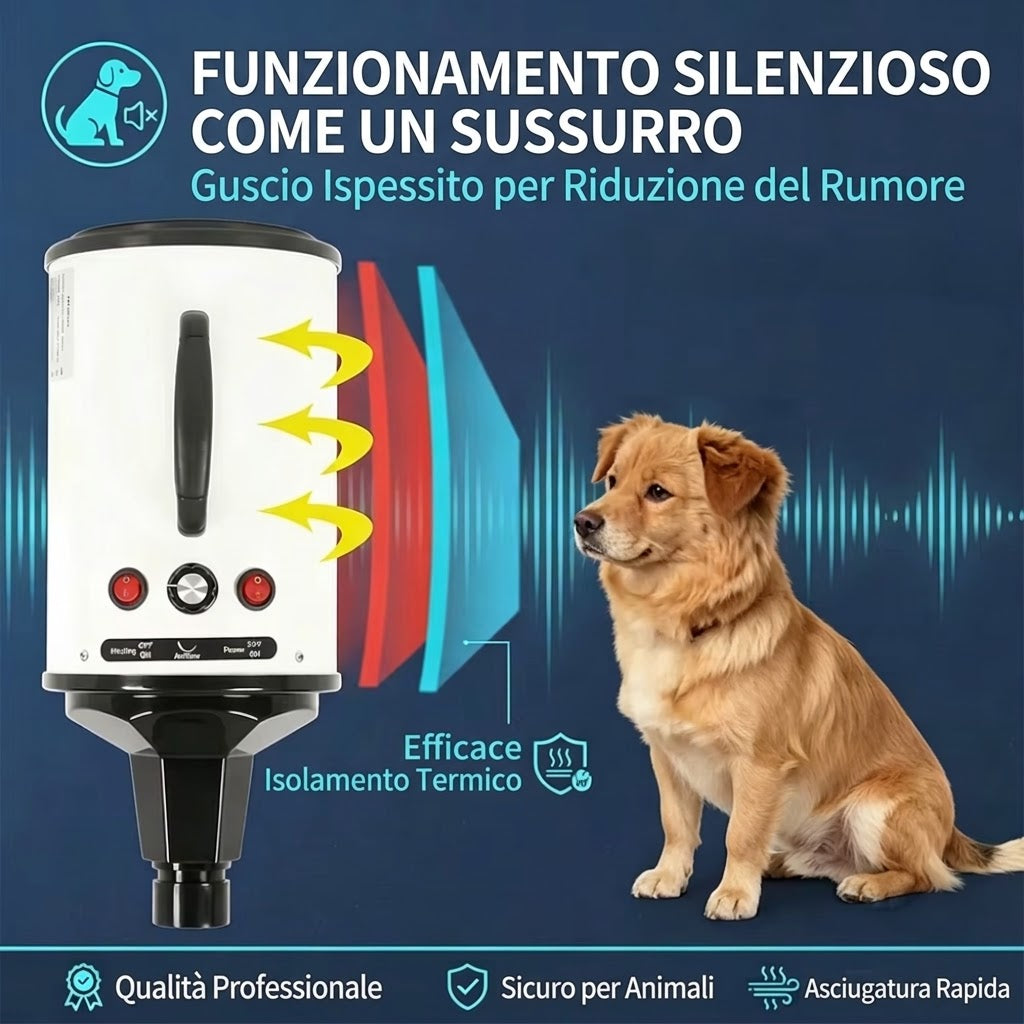 Podofo Soffiatore Asciugatore per Cani 2800W