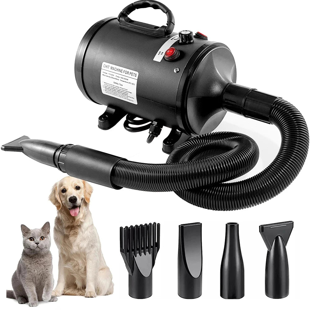 Podofo Soffiatore Asciugatore per Cani 2800W