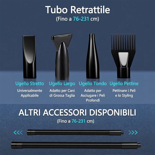 Podofo Soffiatore Asciugatore per Cani 2800W